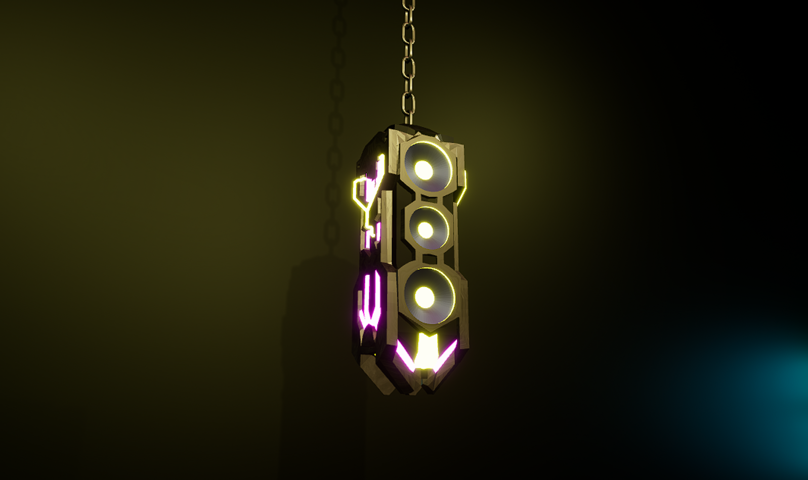 Hanging pendant party speaker asset